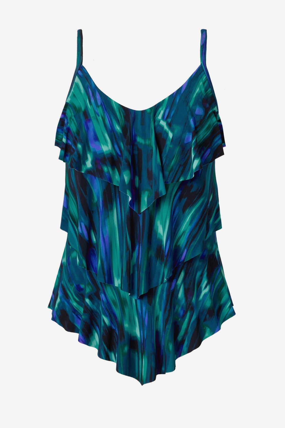 Miraclesuit Black/Multi Magicsuit Rainfall Rita Tankini Top Separate