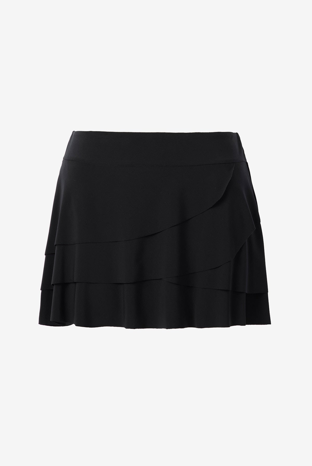Miraclesuit Black Layered Ruffle Skirt Swim Bottom