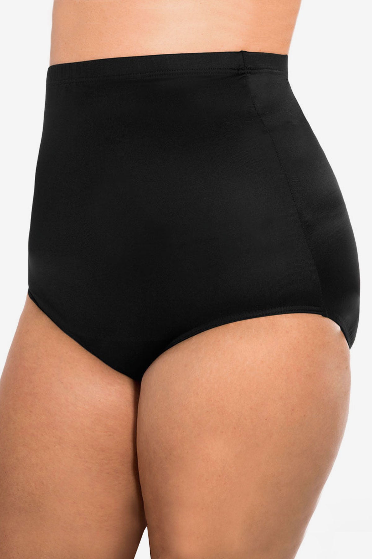 Miraclesuit Black Plus Size High Waist Swim Bottom