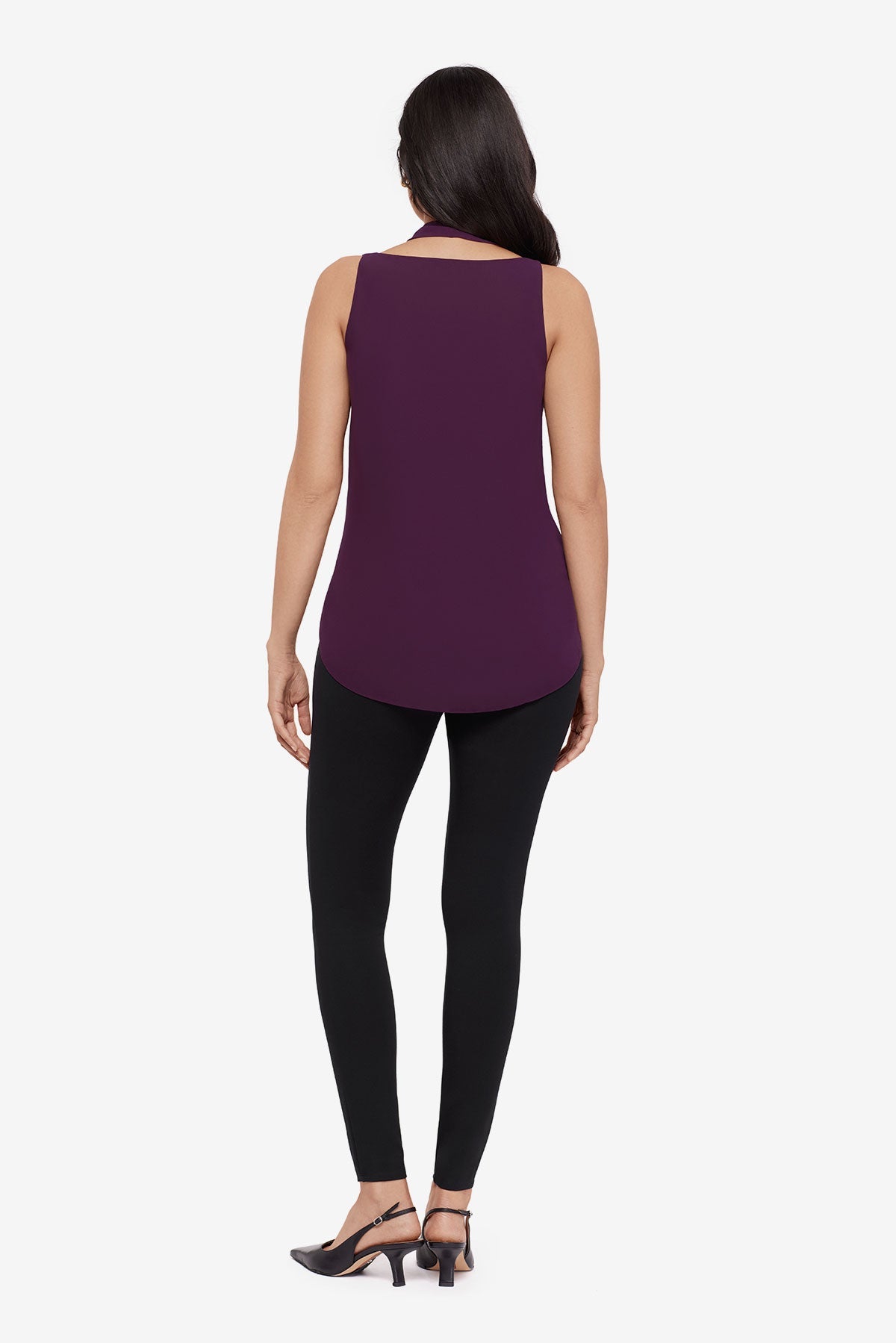 Miraclesuit Plum Soft Georgette Layered Tunic in Plum