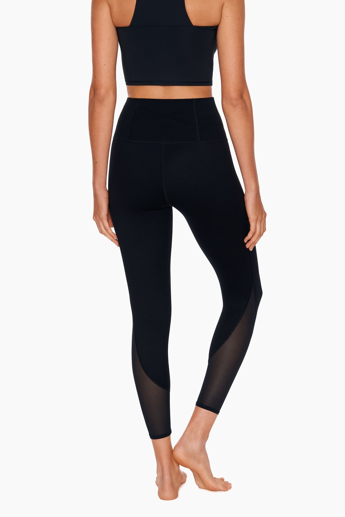 Miraclesuit Black Performance Mesh Cut Up Leggings