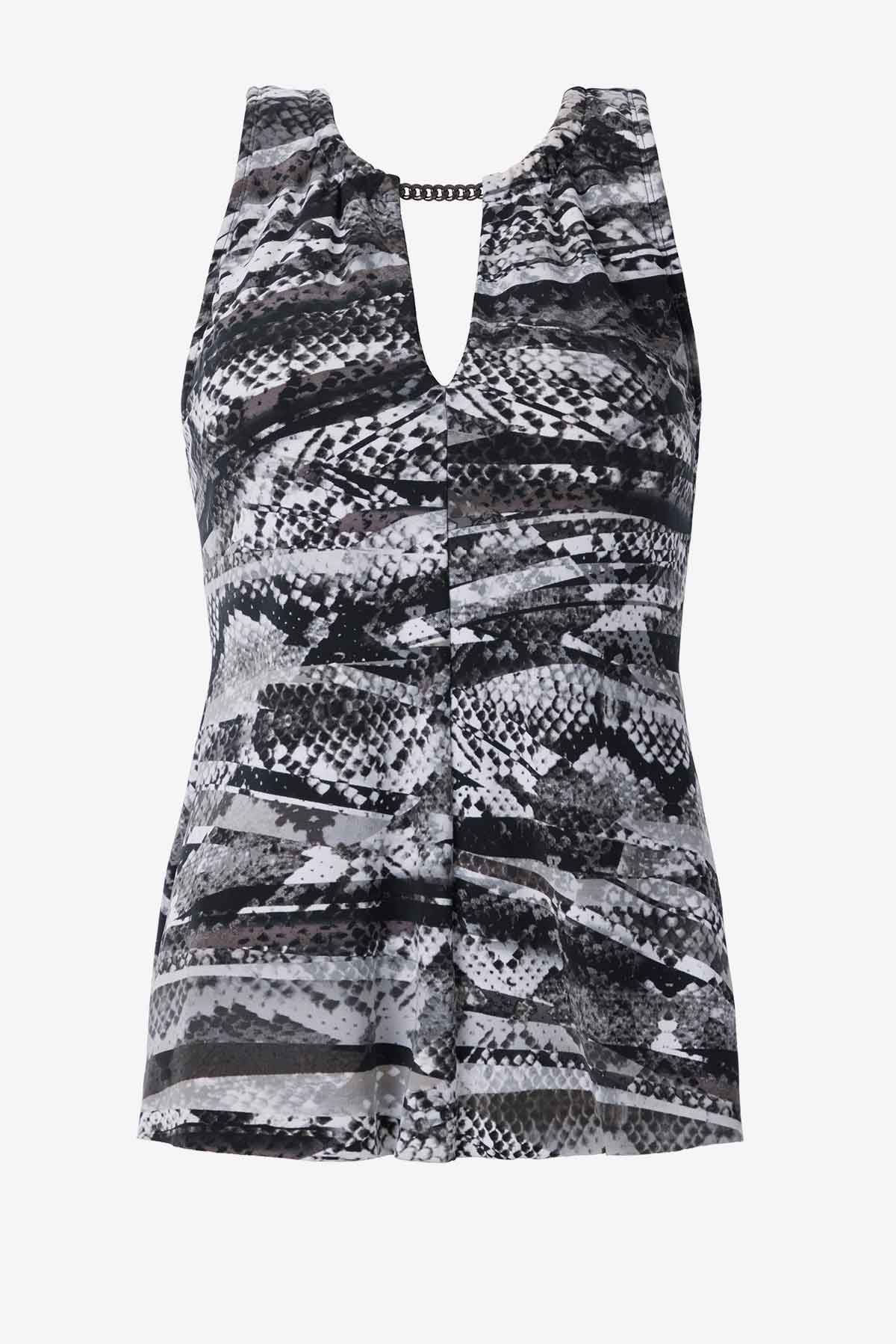 Miraclesuit Black/Grey Magicsuit Za'Atar Chanae Tankini Top