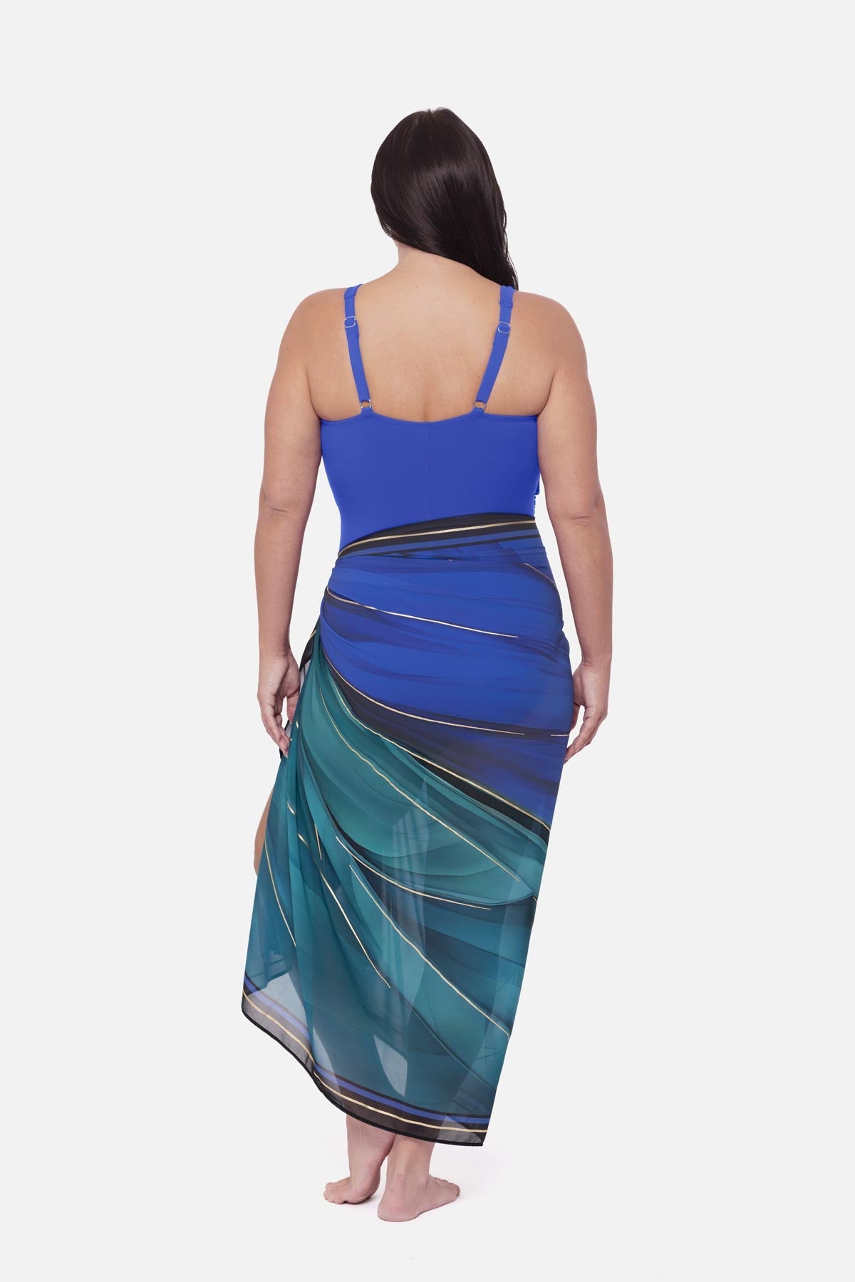 Miraclesuit Blue/Multi Plus Size Pareo Cover Up in Maldiva