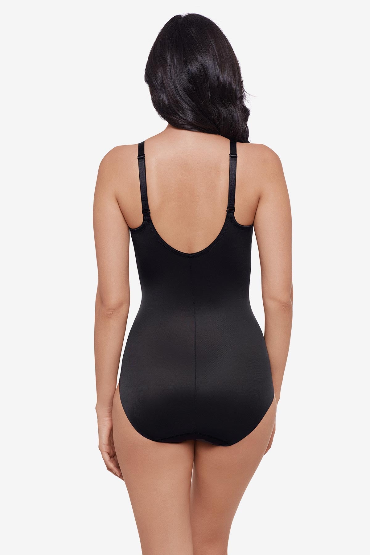 Miraclesuit Black Sexy Sheer Shaping Padded Cup Bodysuit in Black