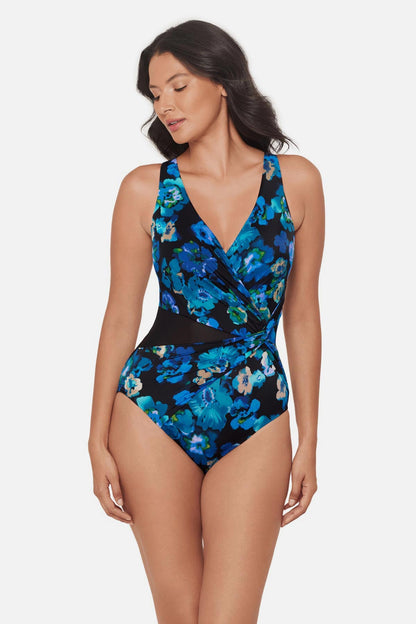 Miraclesuit Black/Multi Circe One Piece in Secret Garden