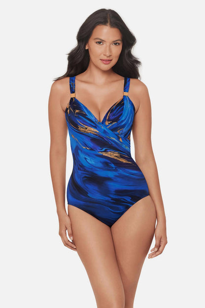 Miraclesuit Blue/Multi Siren One Piece in Stellar Nova