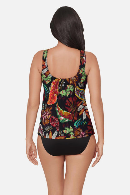 Miraclesuit Black/Multi Ursula Tankini Top in Pluma Orla