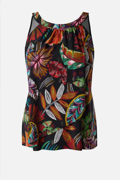 Miraclesuit Black/Multi Ursula Tankini Top in Pluma Orla