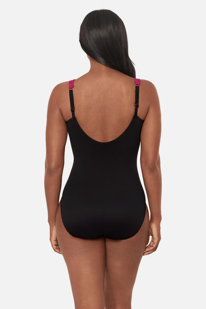 Miraclesuit Black/Multi Siren One Piece in Petali Rosa