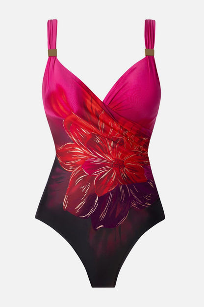 Miraclesuit Black/Multi Siren One Piece in Petali Rosa