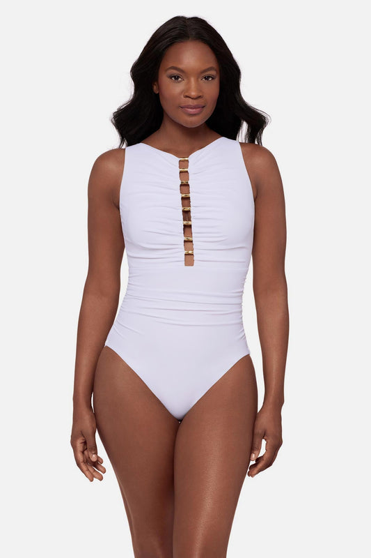 Miraclesuit Black Swizzle One Piece