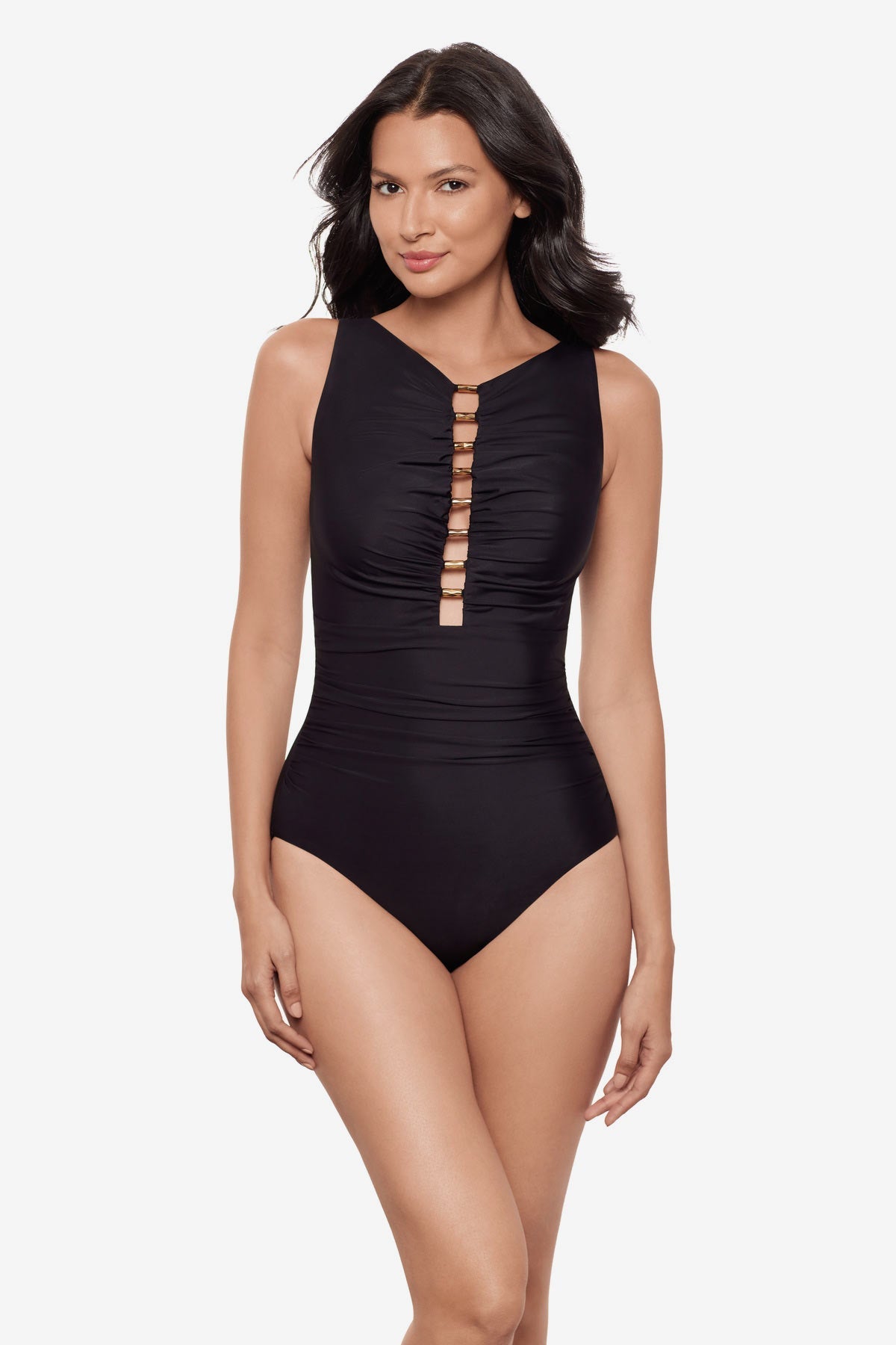 Miraclesuit Black Swizzle One Piece