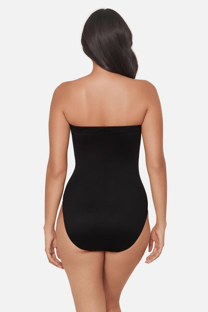 Miraclesuit Black/Multi Avanti One Piece in Steel Magnolias