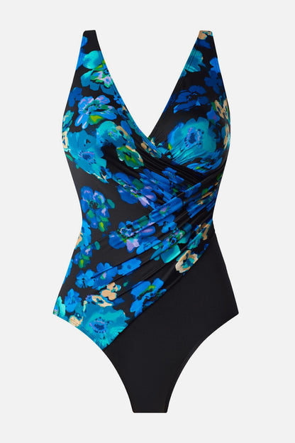 Miraclesuit Black/Multi Oceanus One Piece in Secret Garden