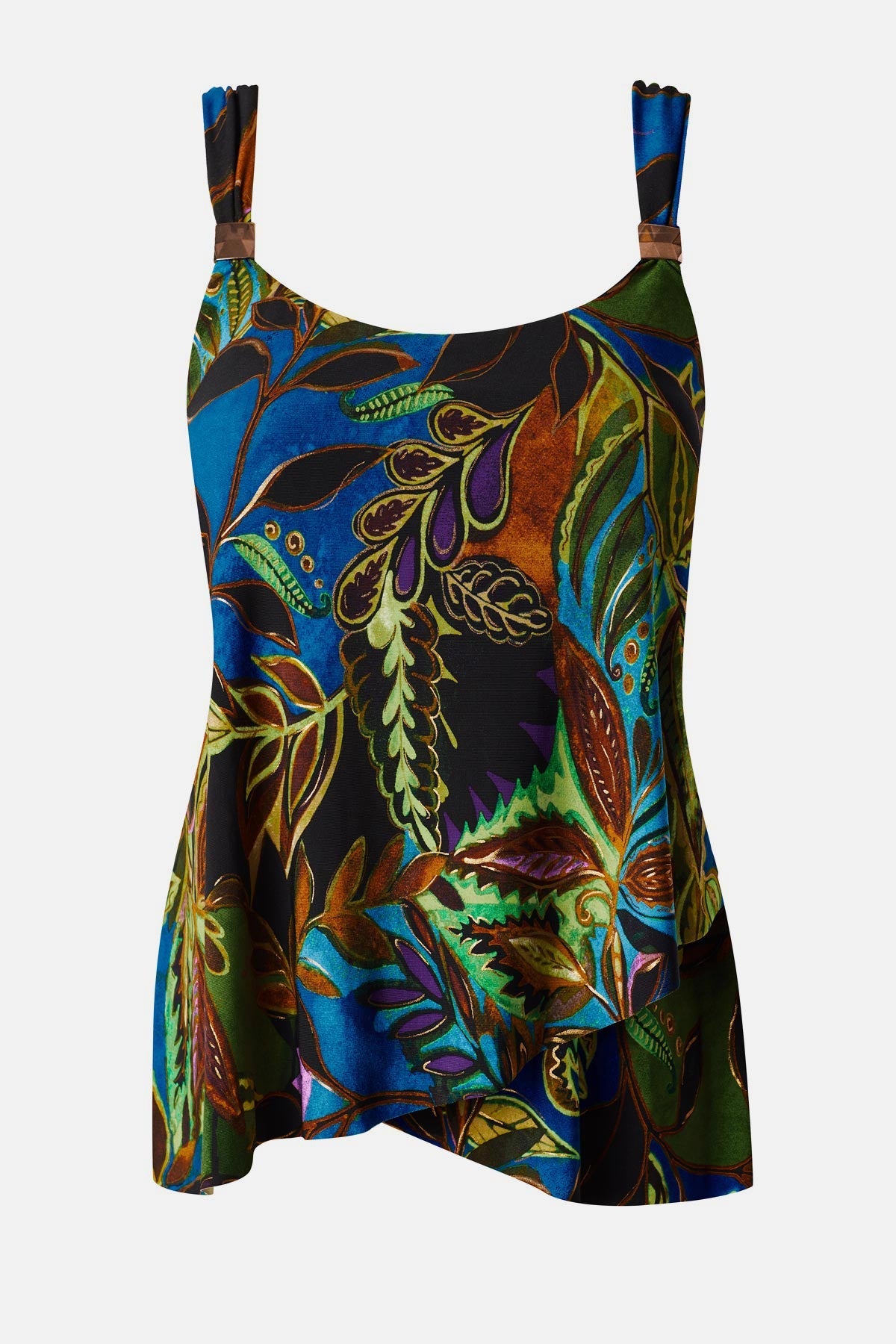 Miraclesuit Blue/Multi Dazzle Tankini Top in Amazonia