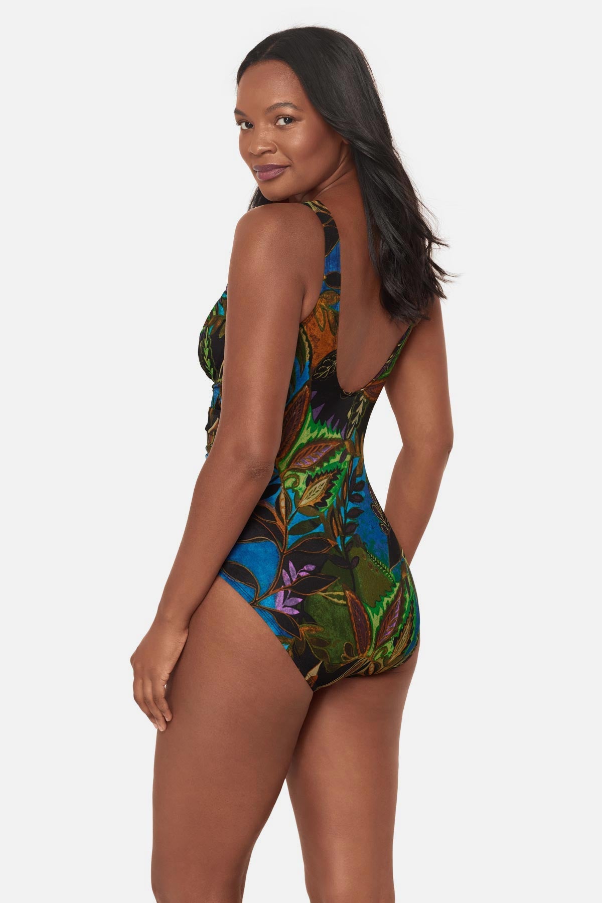 Miraclesuit Blue/Multi Swizzle One Piece in Amazonia