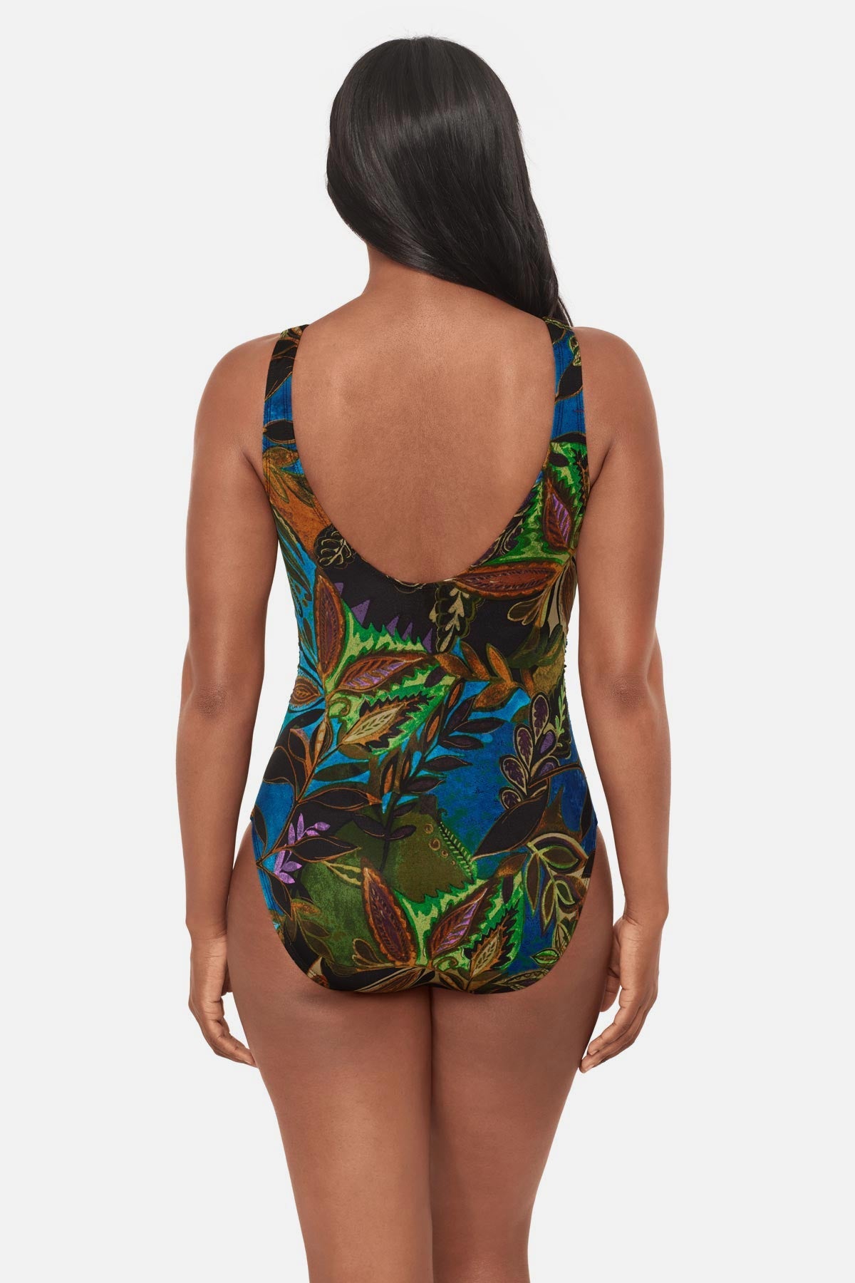 Miraclesuit Blue/Multi Swizzle One Piece in Amazonia