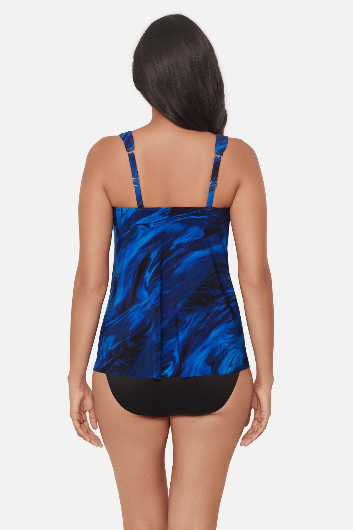 Miraclesuit Blue/Multi Dazzle Tankini Top in Stellar Nova
