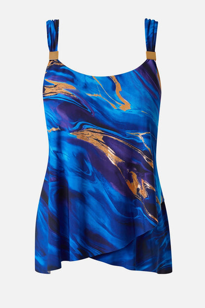 Miraclesuit Blue/Multi Dazzle Tankini Top in Stellar Nova