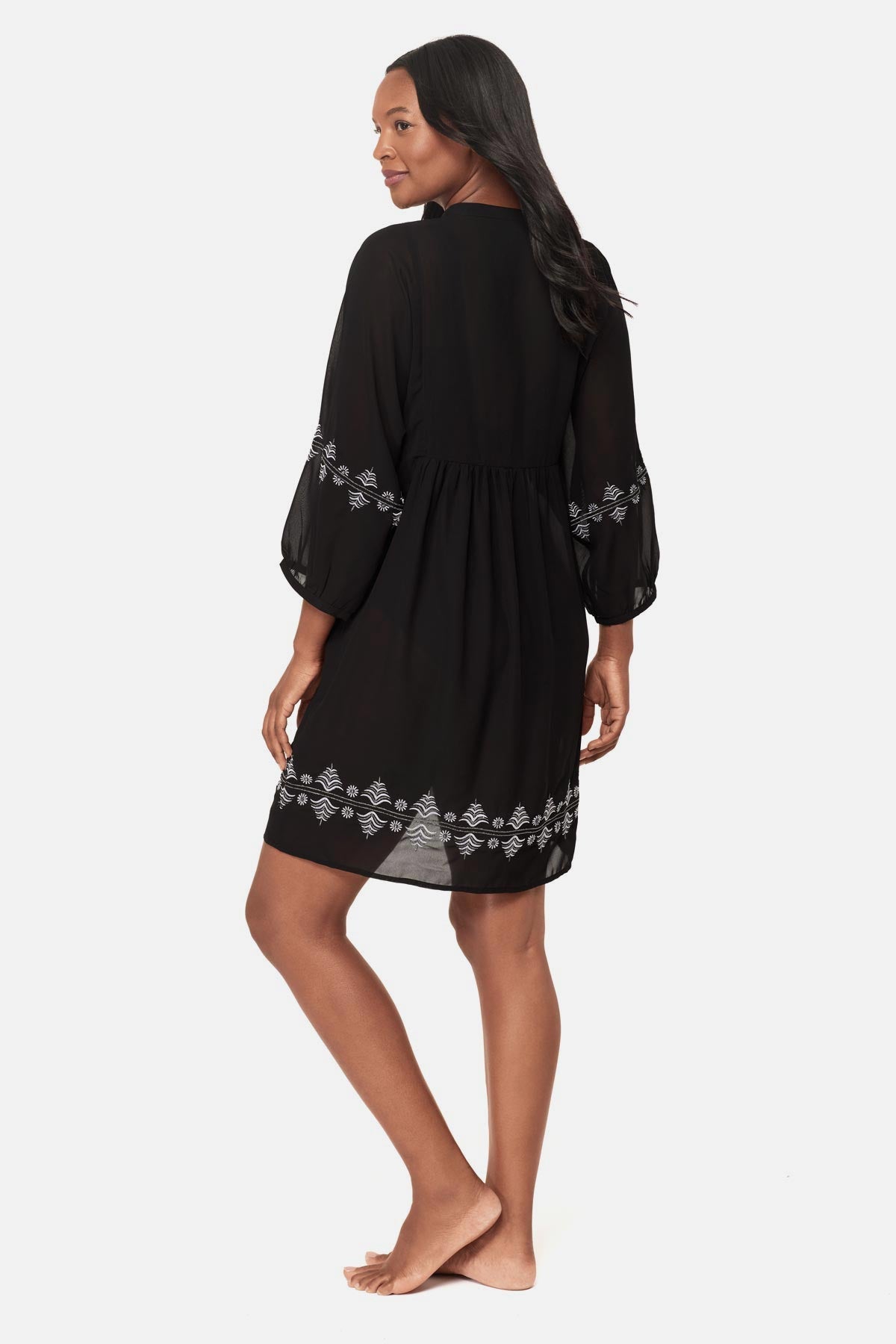 Miraclesuit Black/White Beach Dress Cover Up in Elysium