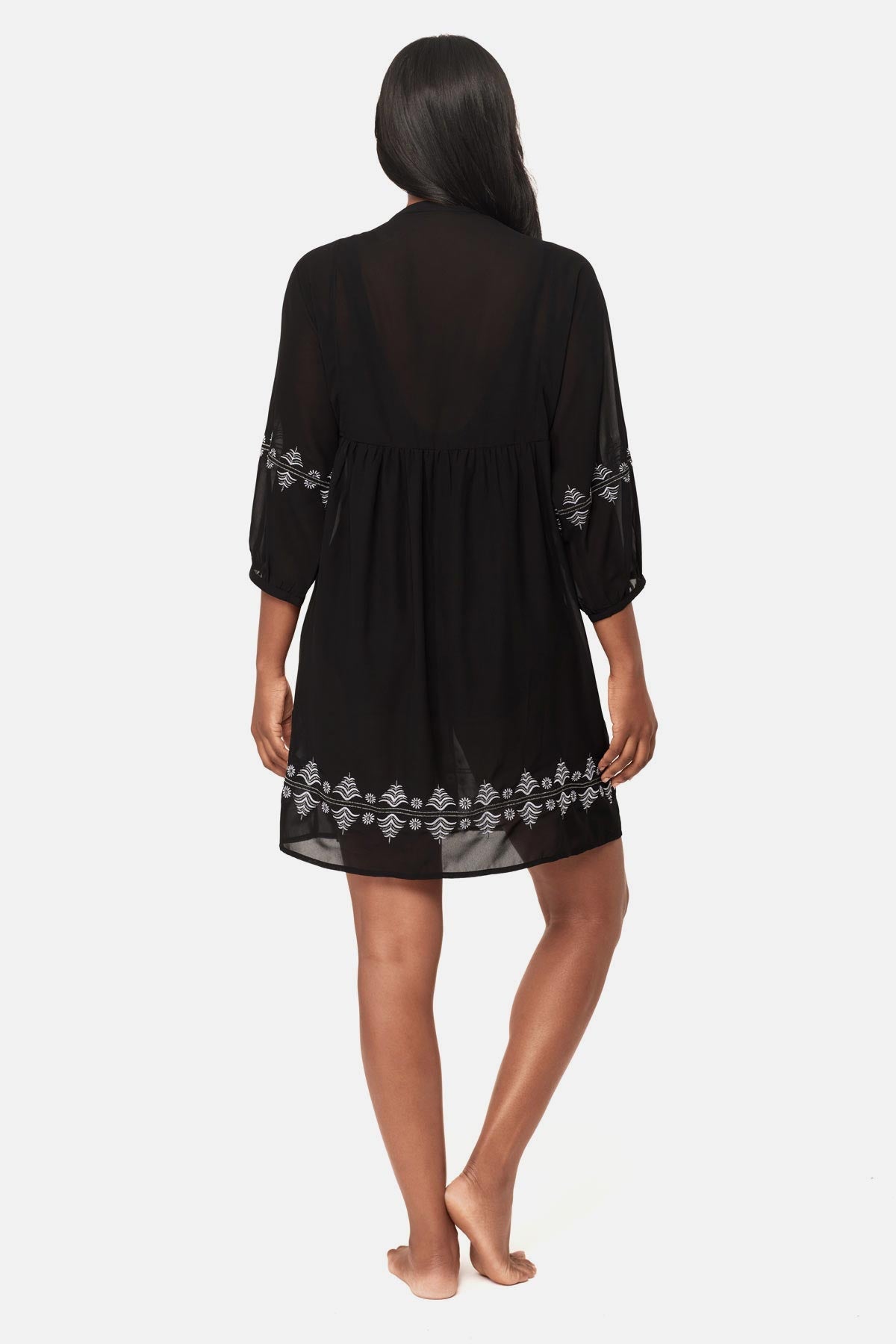 Miraclesuit Black/White Beach Dress Cover Up in Elysium