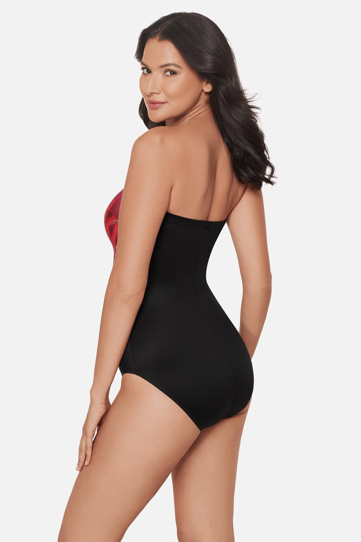 Miraclesuit Black/Multi Avanti One Piece in Petali Rosa