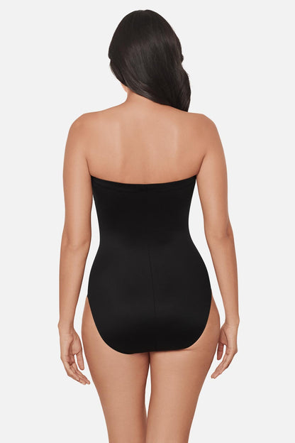 Miraclesuit Black/Multi Avanti One Piece in Petali Rosa