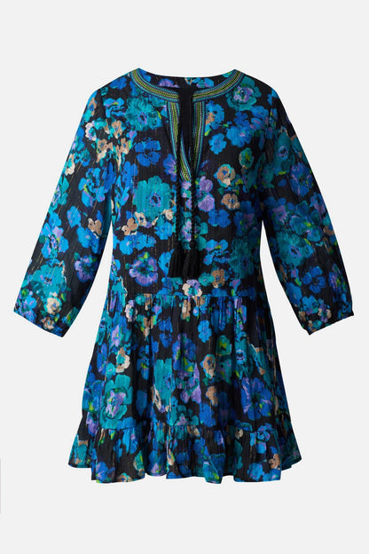 Miraclesuit Black/Multi Beach Dress Cover Up in Secret Garden