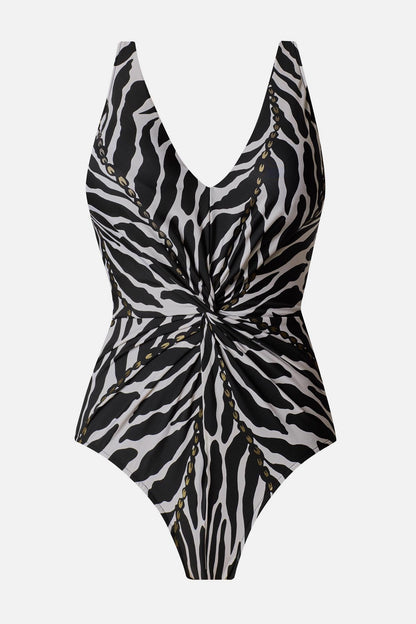 Miraclesuit Black/White Magicsuit Drew One Piece in Sand Tracks