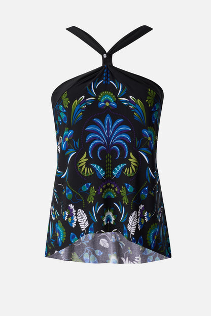 Miraclesuit Black/Multi Magicsuit Faye Tankini Top in Taj Mahal