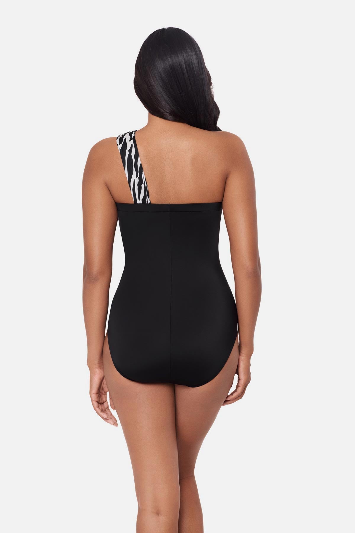 Miraclesuit Black/White Magicsuit Goddess One Piece in Sand Tracks