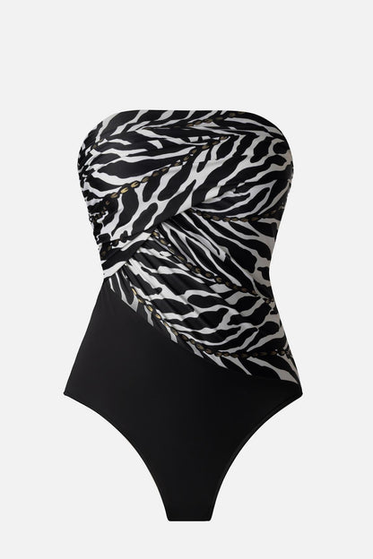 Miraclesuit Black/White Magicsuit Goddess One Piece in Sand Tracks