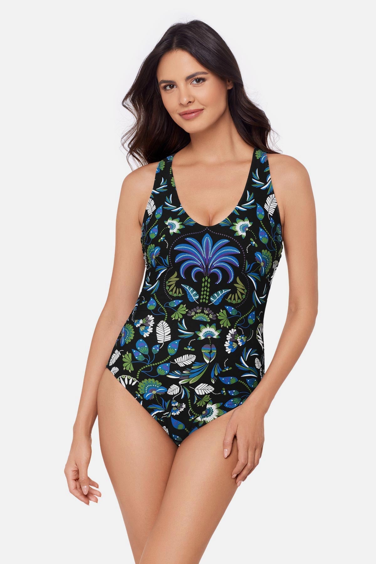 Miraclesuit Black/Multi Magicsuit Diana One Piece in Taj Mahal