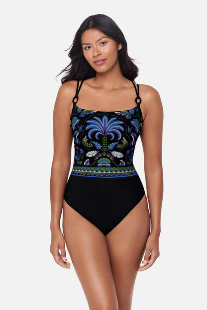 Miraclesuit Black/Multi Magicsuit Georgie One Piece in Taj Mahal