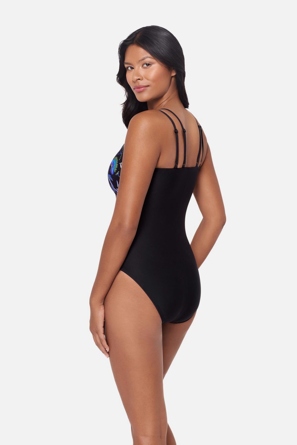 Miraclesuit Black/Multi Magicsuit Georgie One Piece in Taj Mahal