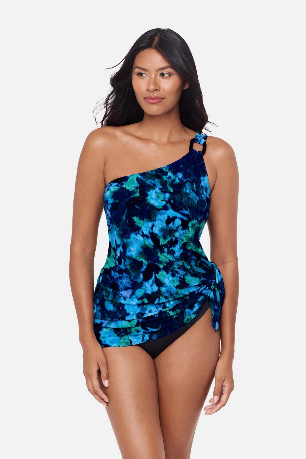 Miraclesuit Blue/Multi Magicsuit Amal Swim Dress in Mashup