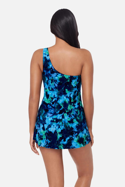 Miraclesuit Blue/Multi Magicsuit Amal Swim Dress in Mashup