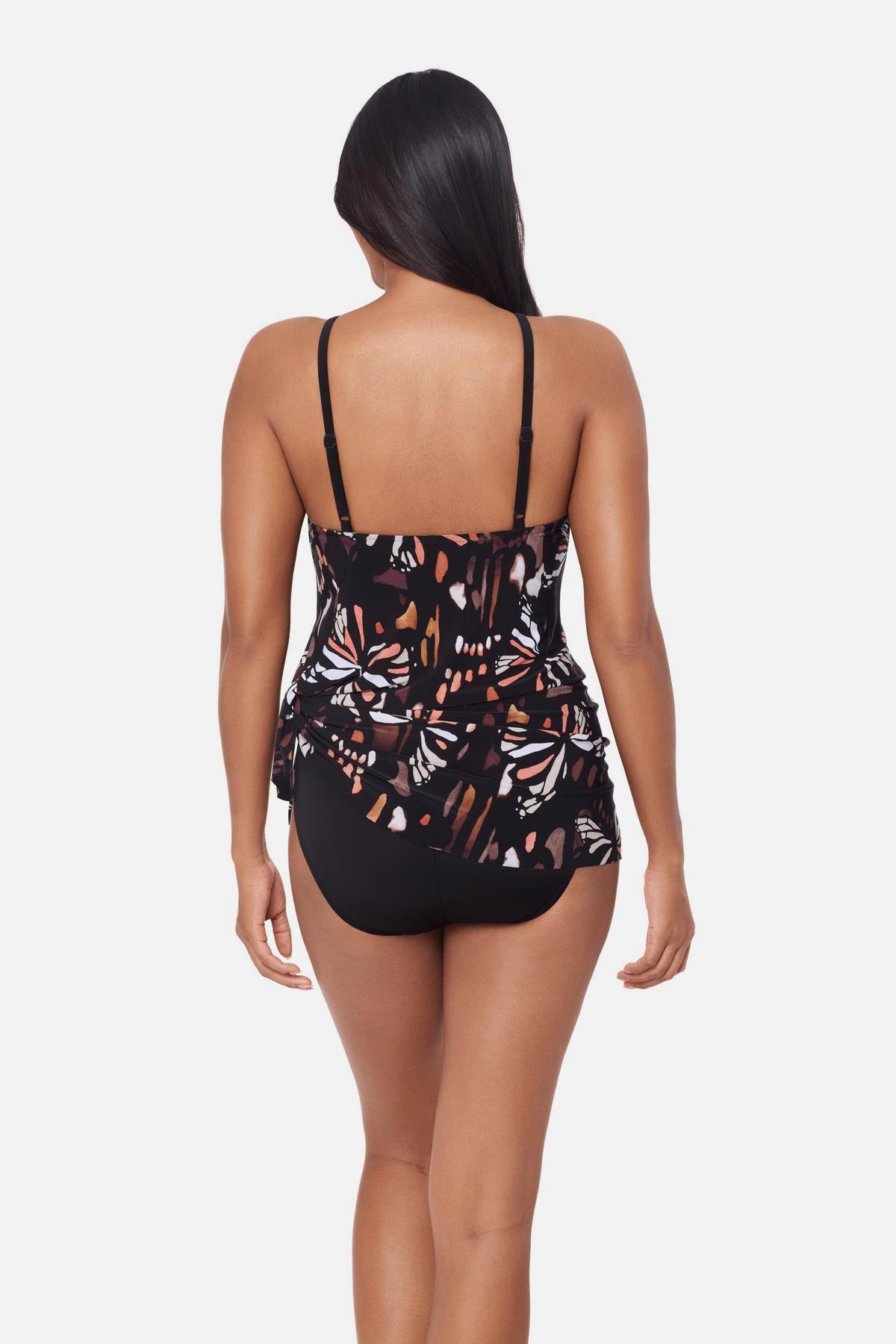 Miraclesuit Black/Multi Magicsuit Parker Swim Dress in Chrysalis
