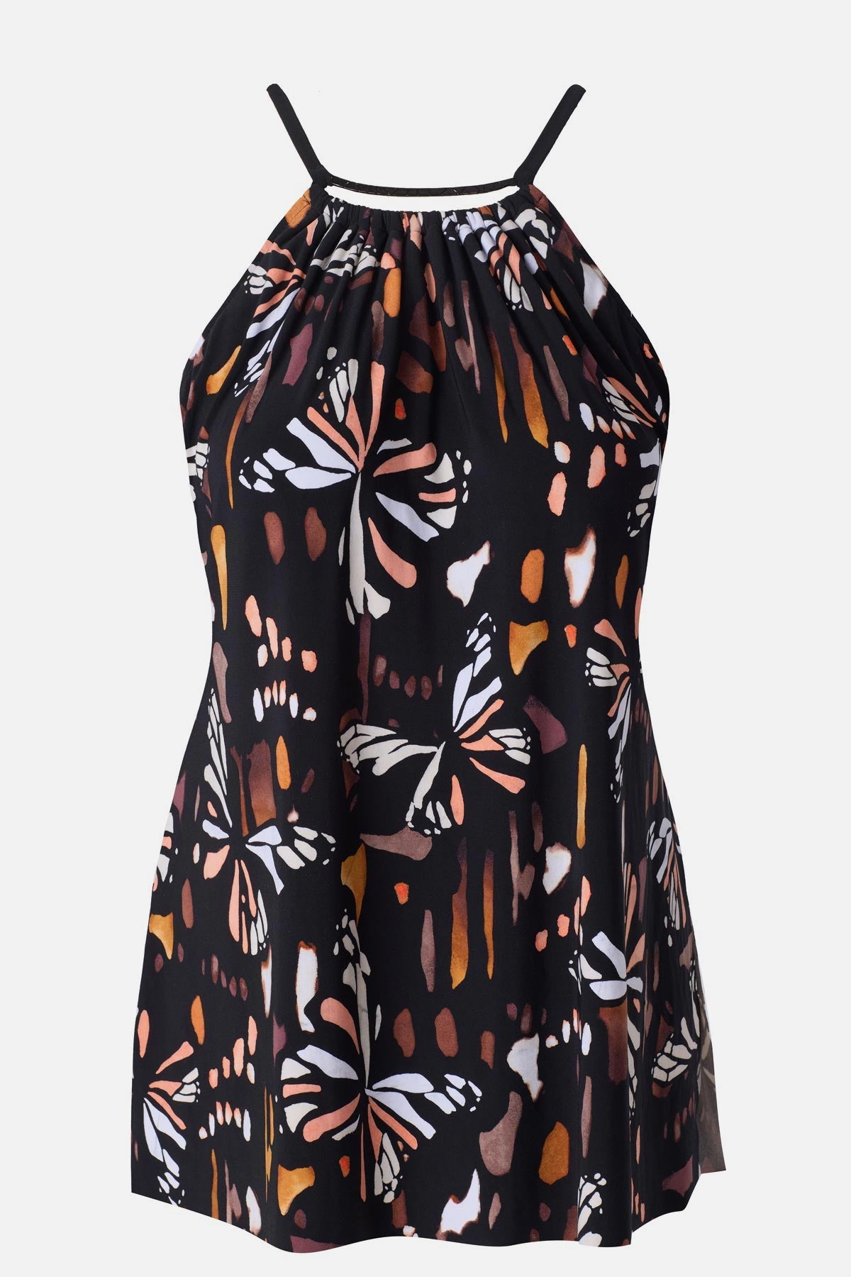 Miraclesuit Black/Multi Magicsuit Parker Swim Dress in Chrysalis