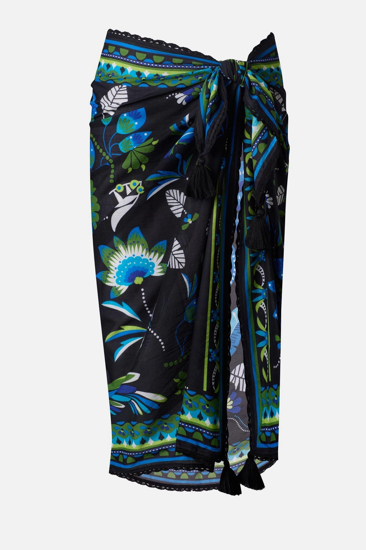 Miraclesuit Black/Multi Magicsuit Pareo Cover Up in Taj Mahal