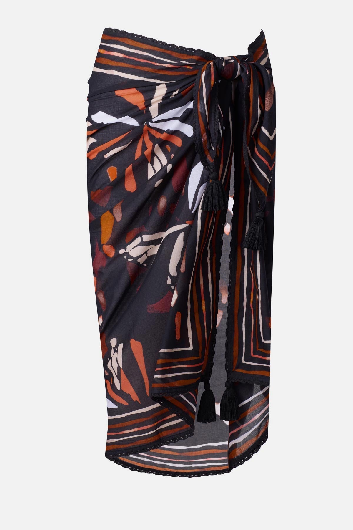 Miraclesuit Black/Multi Magicsuit Pareo Cover Up in Chrysalis