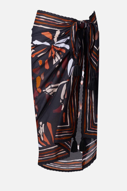 Miraclesuit Black/Multi Magicsuit Pareo Cover Up in Chrysalis
