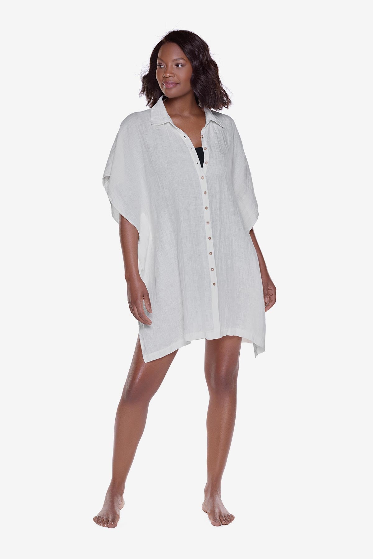Miraclesuit Ivory Beach Shirt Cover Up in Ivory