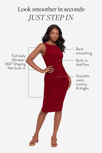 Miraclesuit Crimson Red Body by Regi Shaping Dress in Crimson