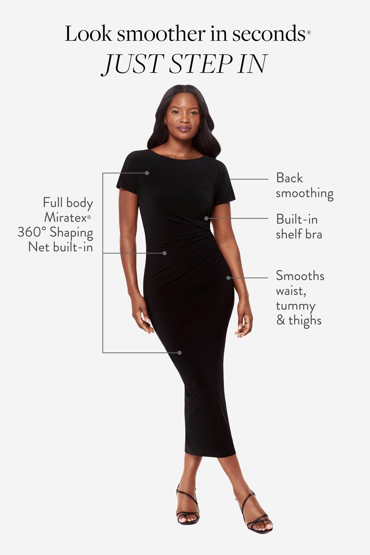 Miraclesuit Black Body by Sami Shaping Dress in Black