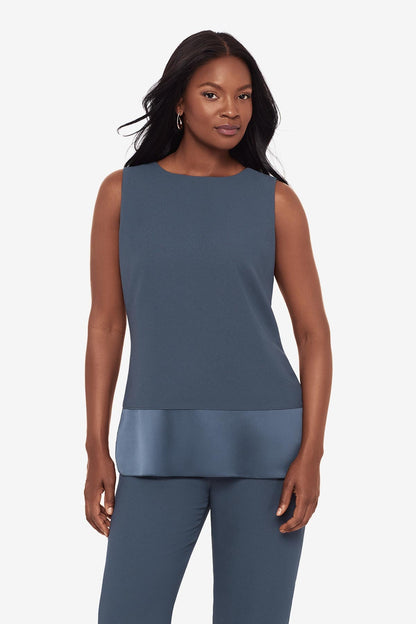 Miraclesuit Slate Crepe Layered Tunic in Slate