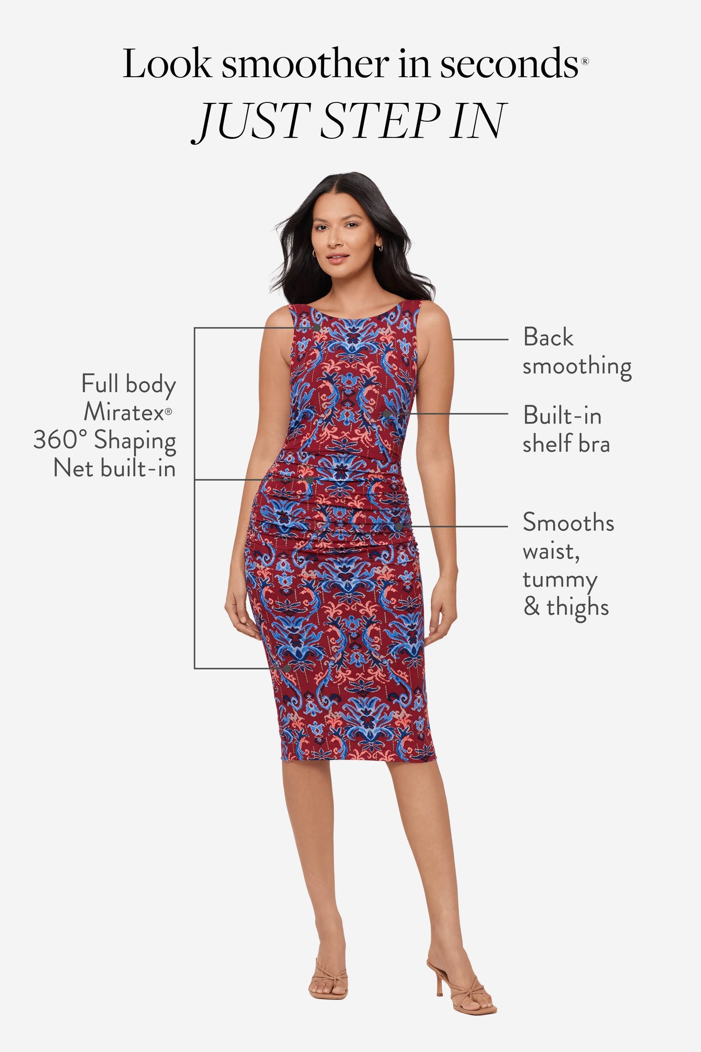 Miraclesuit Rouge Eclat Body by Regi Shaping Dress in Rouge Eclat