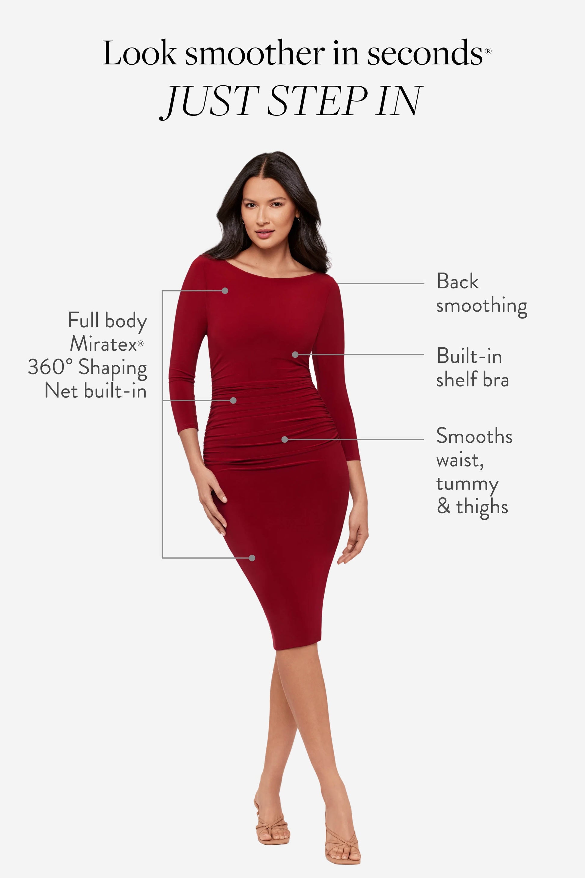 Miraclesuit Crimson Body by Rory Shaping Dress in Crimson
