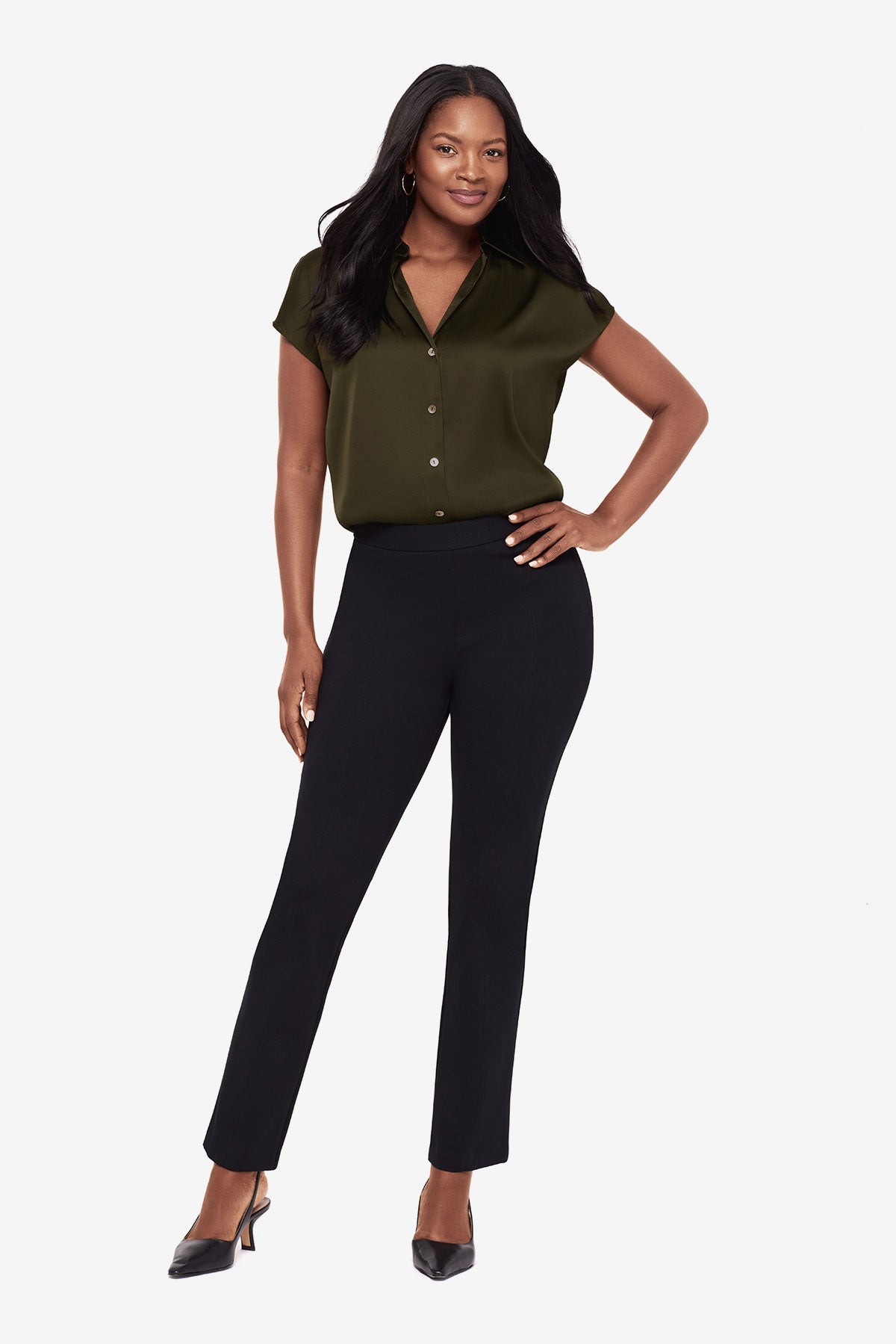 Miraclesuit Nori Relaxed Charmeuse Blouse in Nori