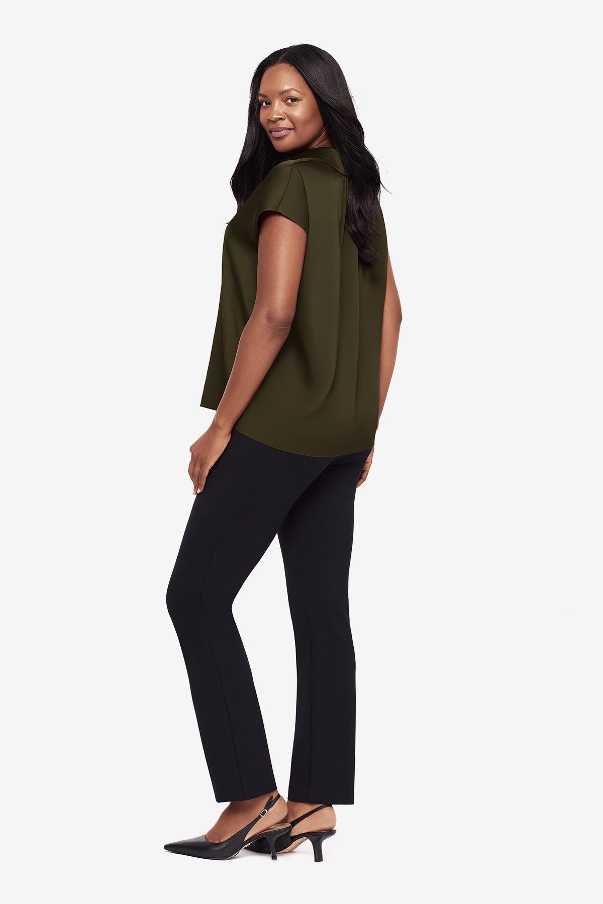Miraclesuit Nori Relaxed Charmeuse Blouse in Nori